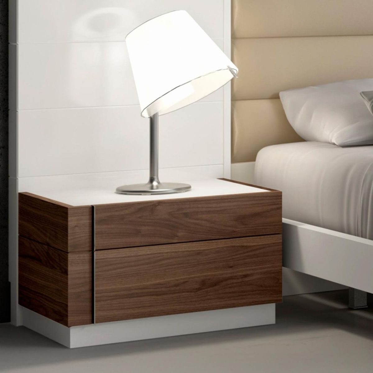 VENTITAS HOME - Velador Deluxe Marxena Ventitas Perú Gales y Blanco