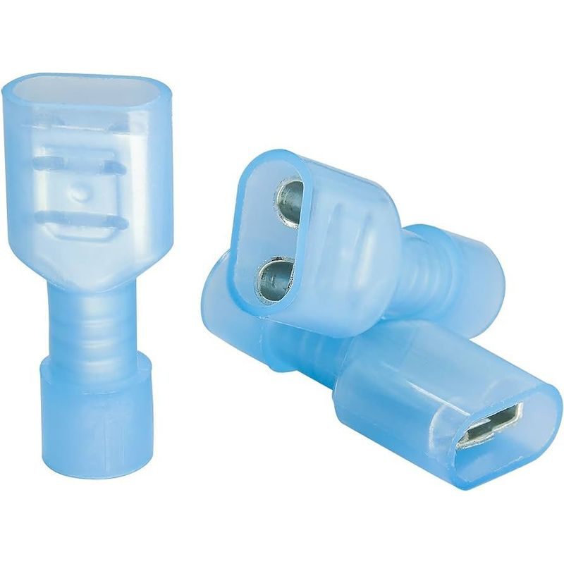 GENERICO - Terminal Totalmente  Aislado  Hembra Azul (Cable 16-14 awg) X 20 UND