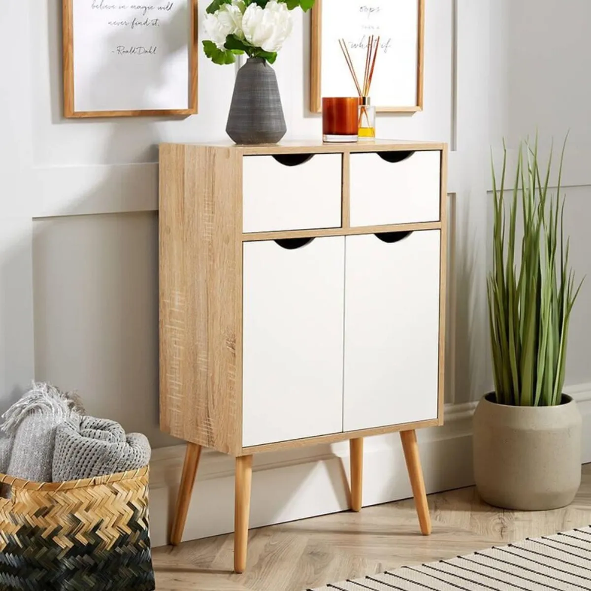 VENTITAS HOME - Aparador Vintage Moana Duna y Blanco