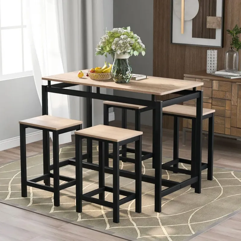 VENTITAS HOME - Mesa Bar + 4 Sillas Thalia Ventitas Home Rovere