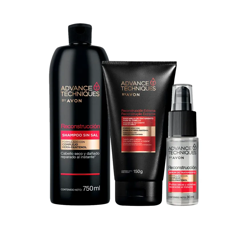 AVON - Advance Techniques Reconstrucción Shampoo con Sérum y Macarilla