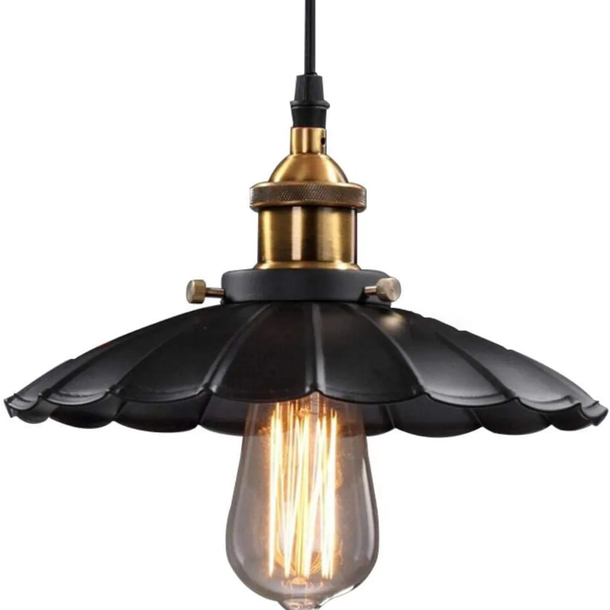 HOME NEAT - Lámpara Colgante Industrial Φ25cm E27