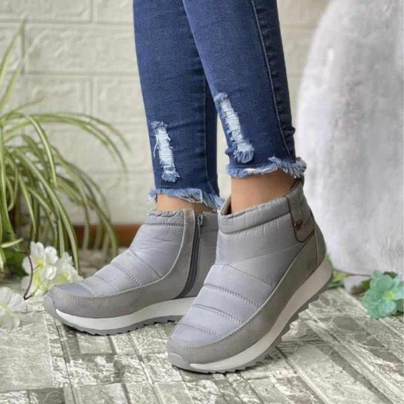 GENERICO - 11575C-45 Zapatilla Mujer Polar Baja Color Gris.-