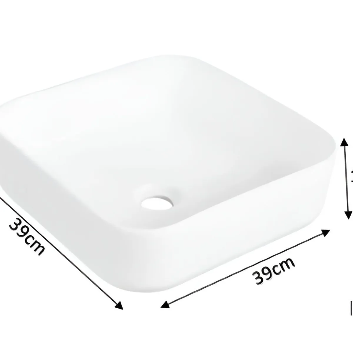 IMPORTADO MC - LAVAMANOS BOWL PARA SOBREPONER CUADRADO BLANCO