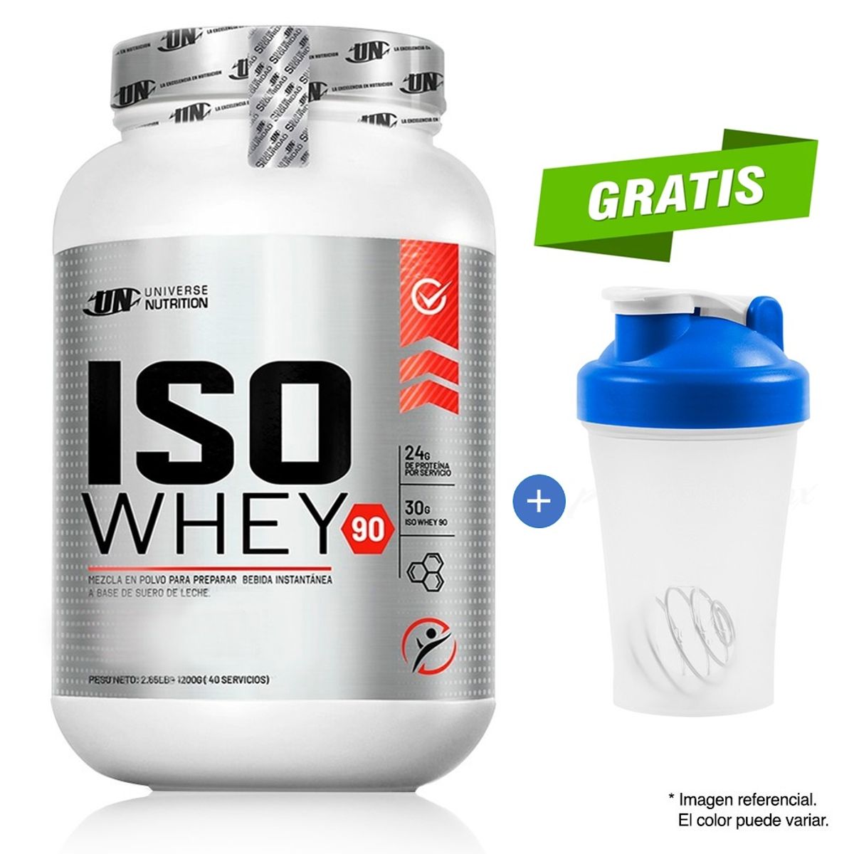 UNIVERSE NUTRITION - ISO WHEY 90 COOKIES AND CREAM - 1.1 kg Proteína - 37 servicios