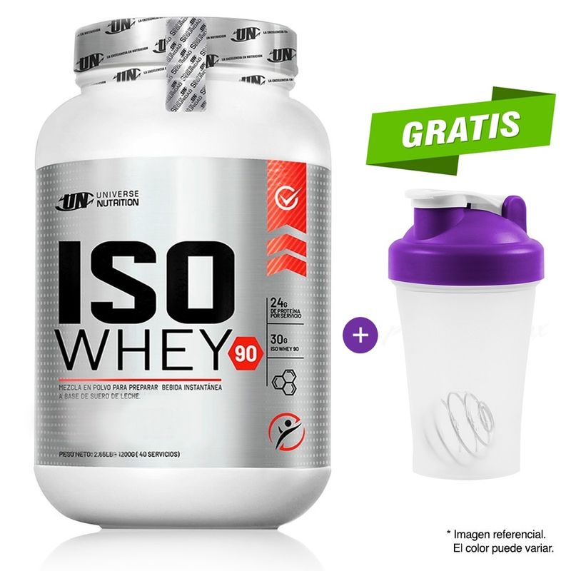 UNIVERSE NUTRITION - PROTEÍNA ISOLATADA ISO WHEY DE 1.1 KG CHOCOLATE MÁS SHAKER