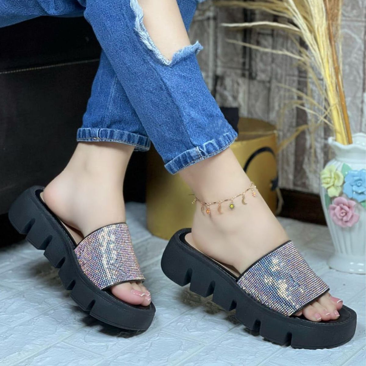 GENERICO - 1036L-48 Sandalia Mujer Yomar Lætitia Santana Negro