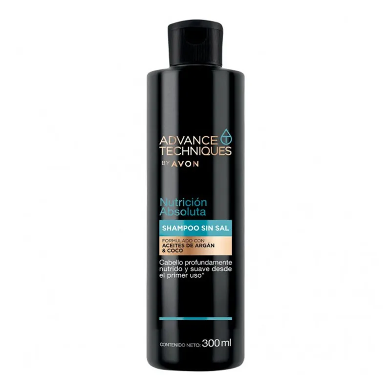AVON - Shampoo Sin Sal Aceite De Argán y Coco Nutrición Absoluta Advance Techniques 300ml