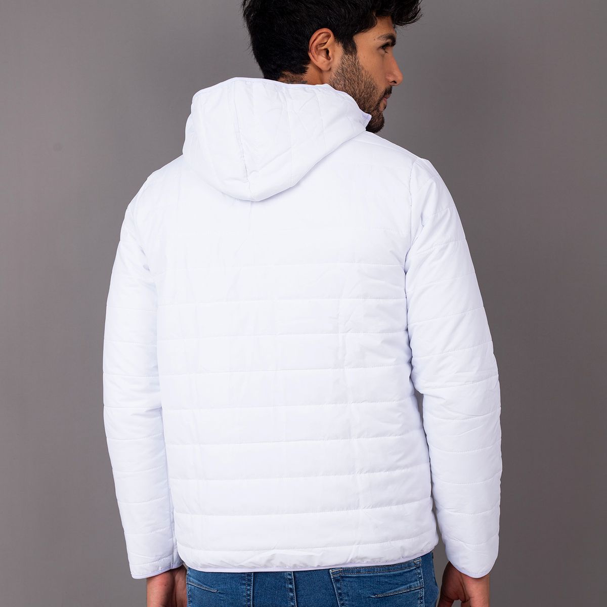 JUSTO - CASACA BLANCO ACOLCHADO  - CABALLERO SLIM FIT