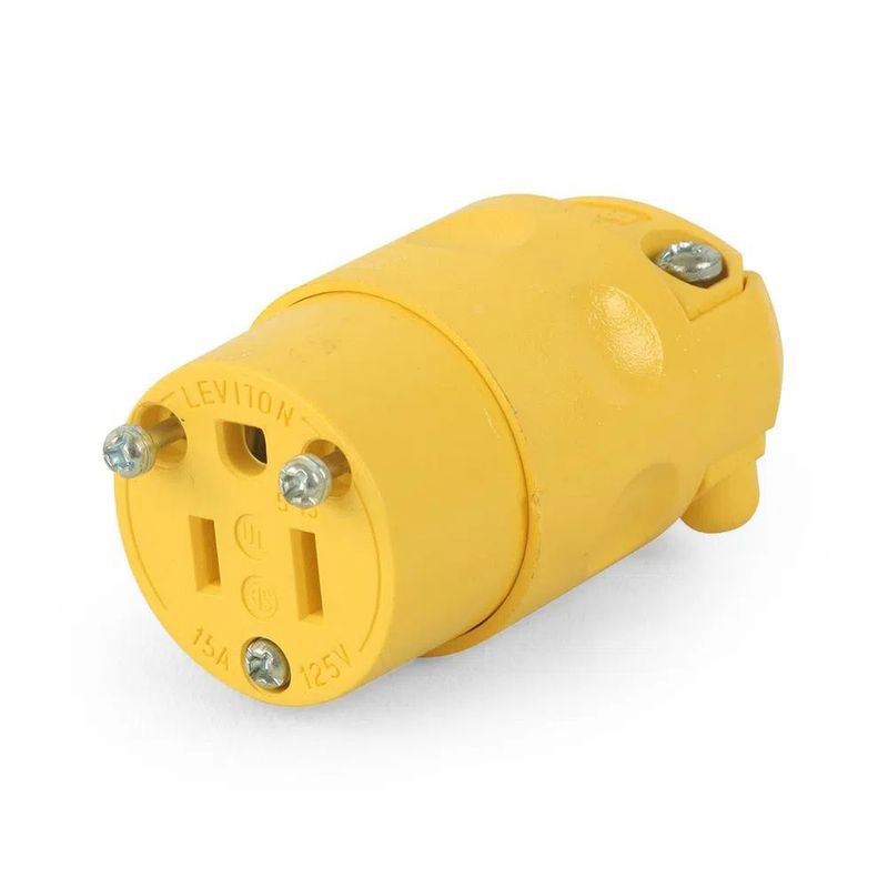 GENERICO - Conector Aereo 2PT Amarillo LEVITON