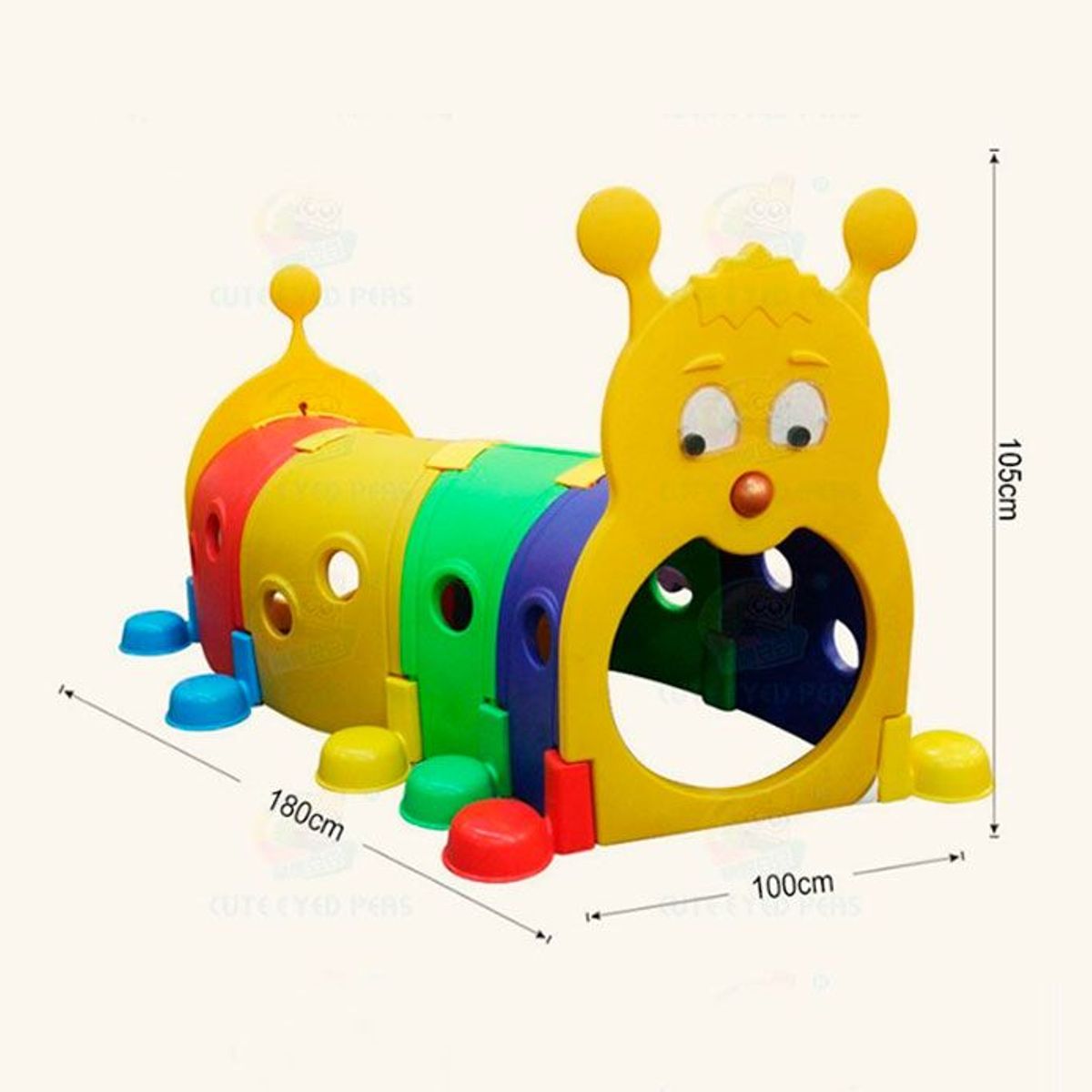 VOLTERETAS - Gusano Túnel Amarillo para Niños