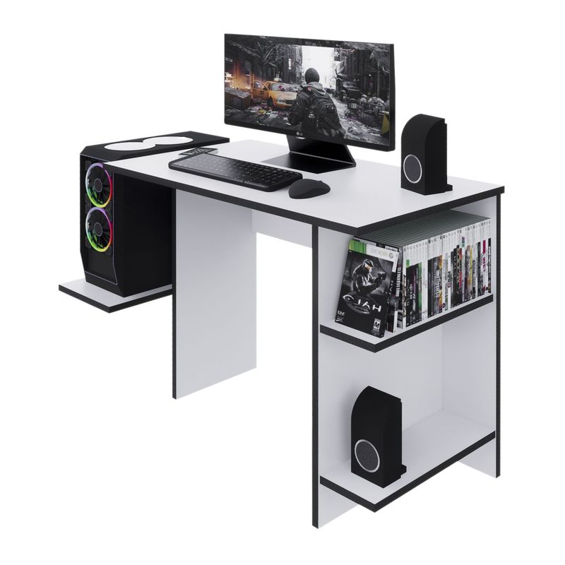 MOVENDA - Escritorio Gamer NR 10 121cm Movenda Blanco