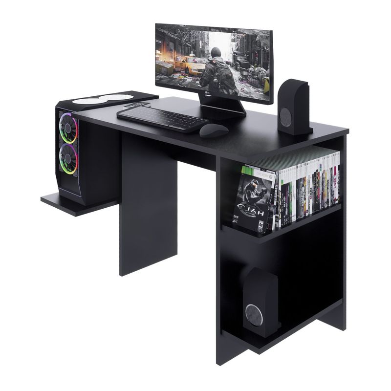 MOVENDA - Escritorio Gamer NR 10 121cm Movenda Negro