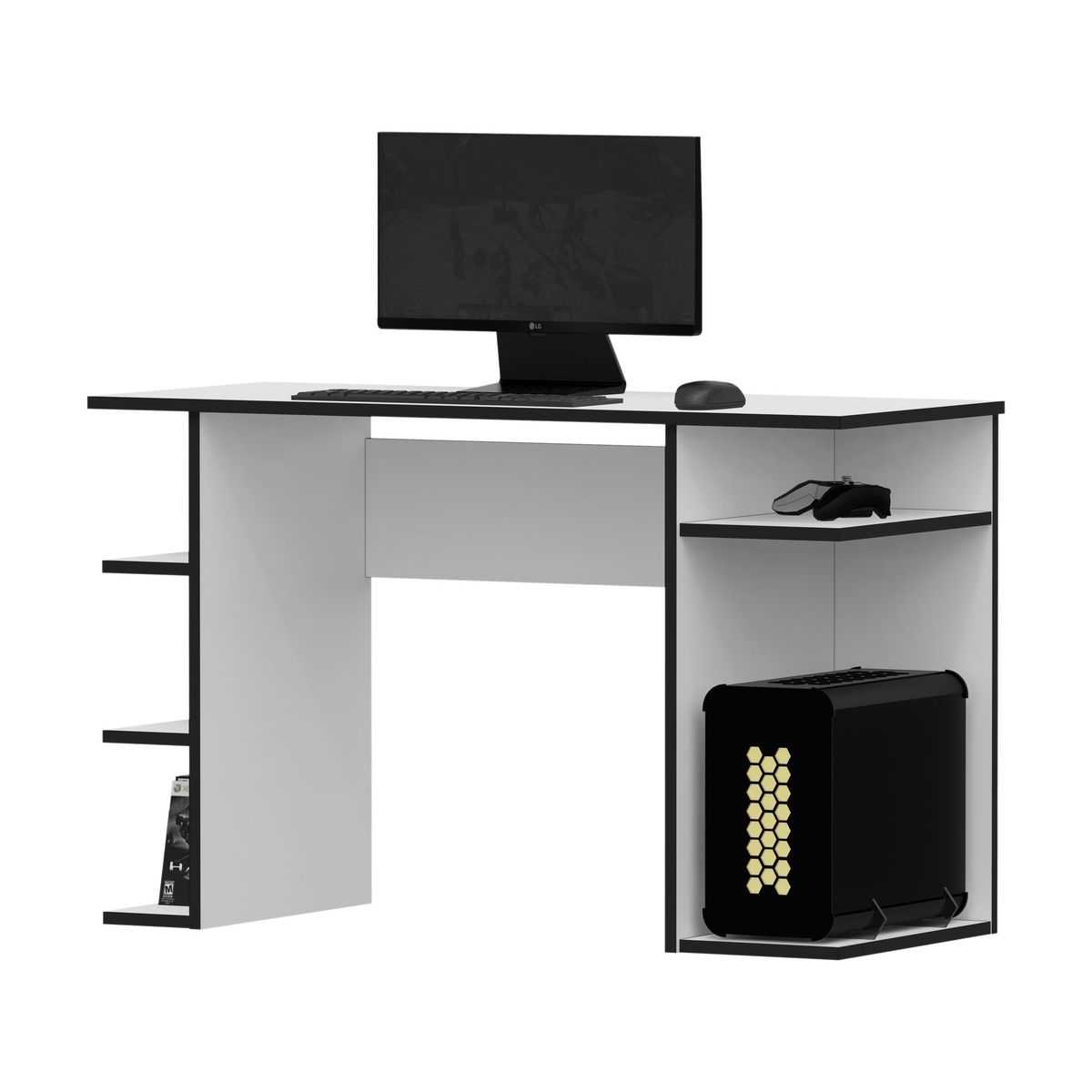 MOVENDA - Escritorio Gamer NR 12 120cm Movenda Blanco