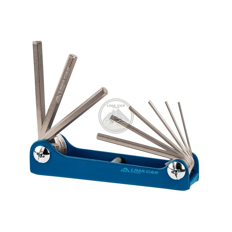 UYUSTOOLS - Jgo 9 llaves Allen Hex plegable acero Truper llavero navaja moto bici