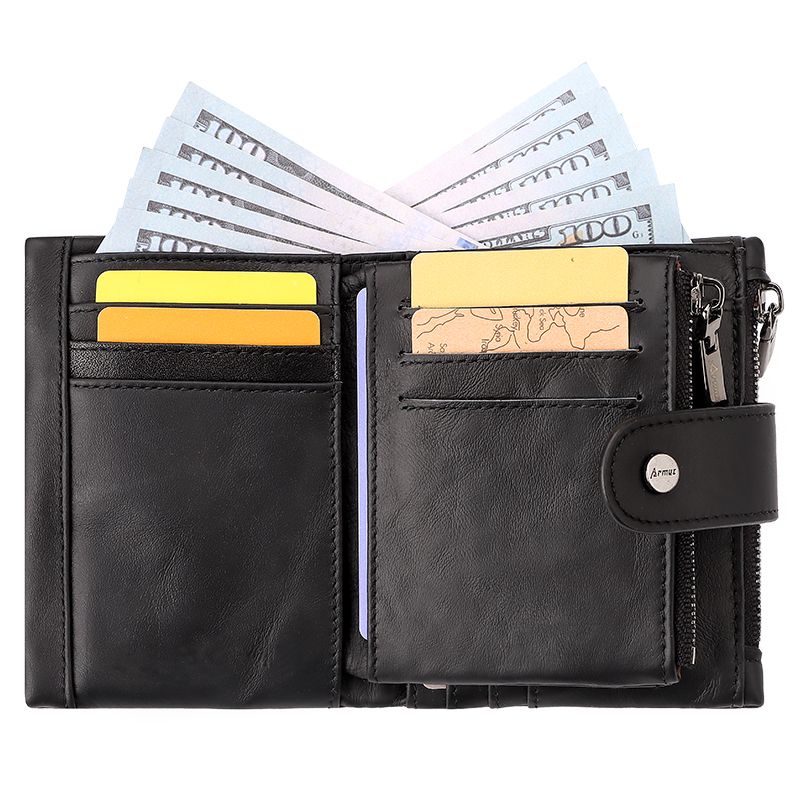 Billetera JEEP Kavis de cuero vacuno AR03 Amplia Capacidad y