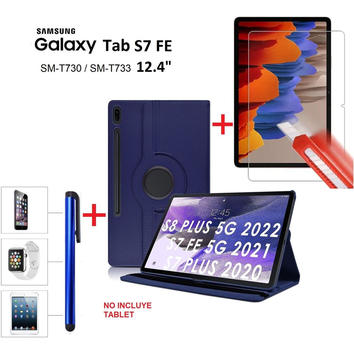 GENERICO - Funda  Mica  Lapiz para Samsung Tab S7 Fe 124 SM-T730 Protector