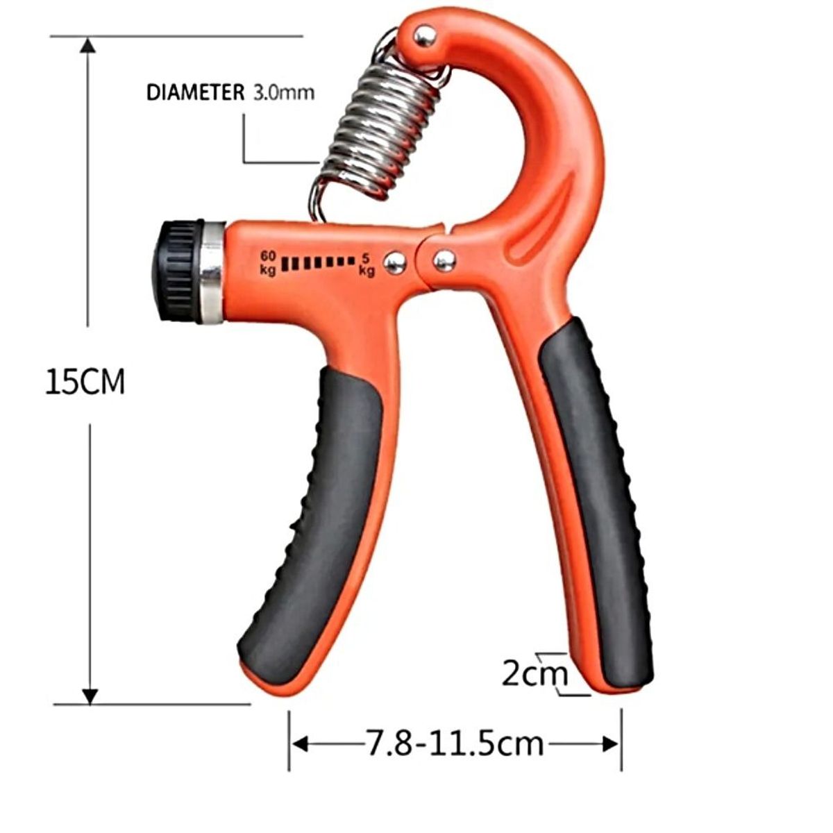 GENERICO - Hand Grip Regulable PAR Naranja 10kg - 60kg
