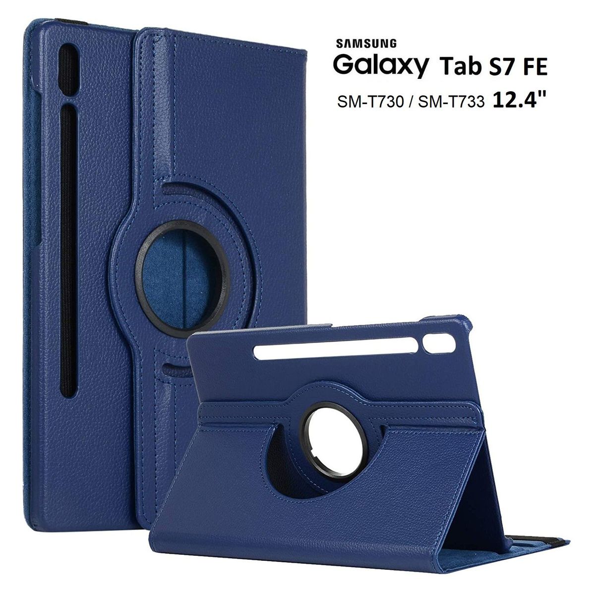 GENERICO - Funda Protector para Samsung Tab S7 Fe 124 SM-T730 Case Flip Cover