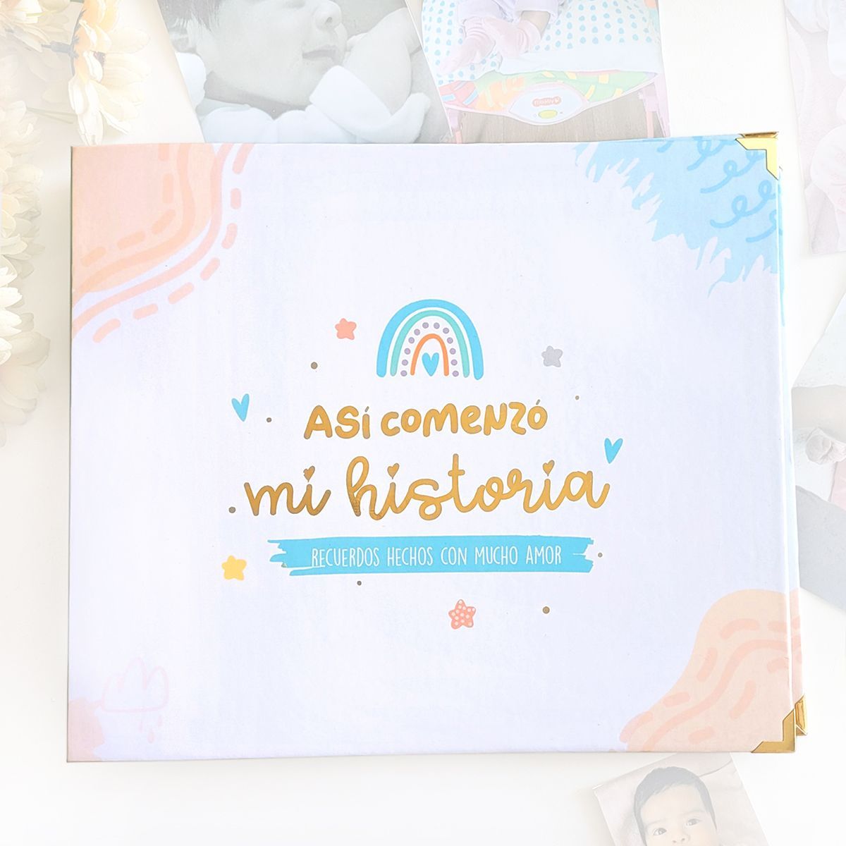 GENERICO - Álbum de Fotos Bebé Celeste - Feliz Impresión