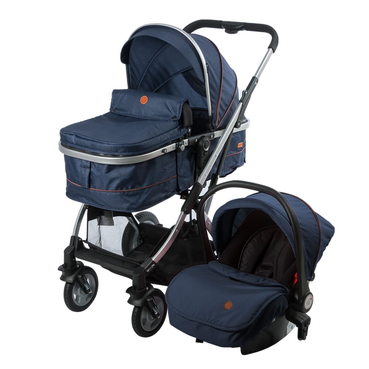 EBABY - Coche Moises 4 en 1 Ronda Plus Azul