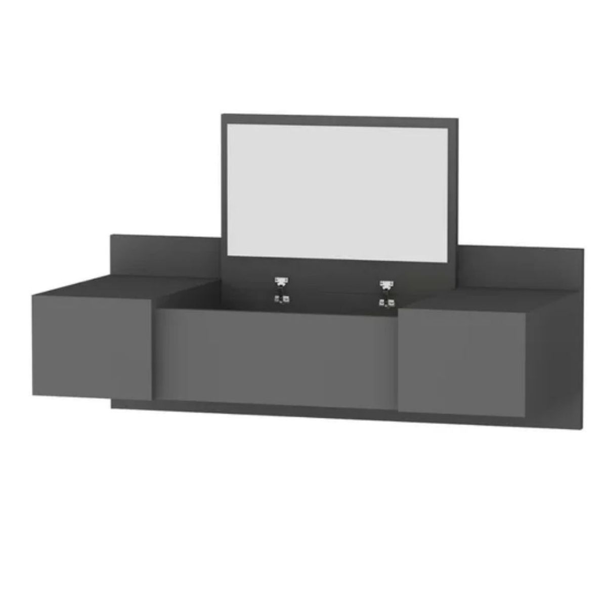 GENERICO - Tocador Escritorio Flotante Jacob Ruta81 Color Gris Grafito