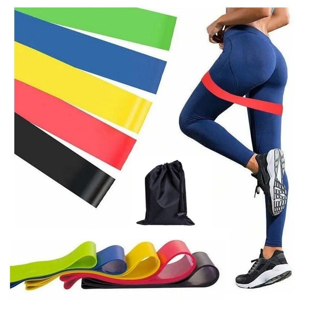 GENERICO - Banda Elástica de resistencia pack 5pcs