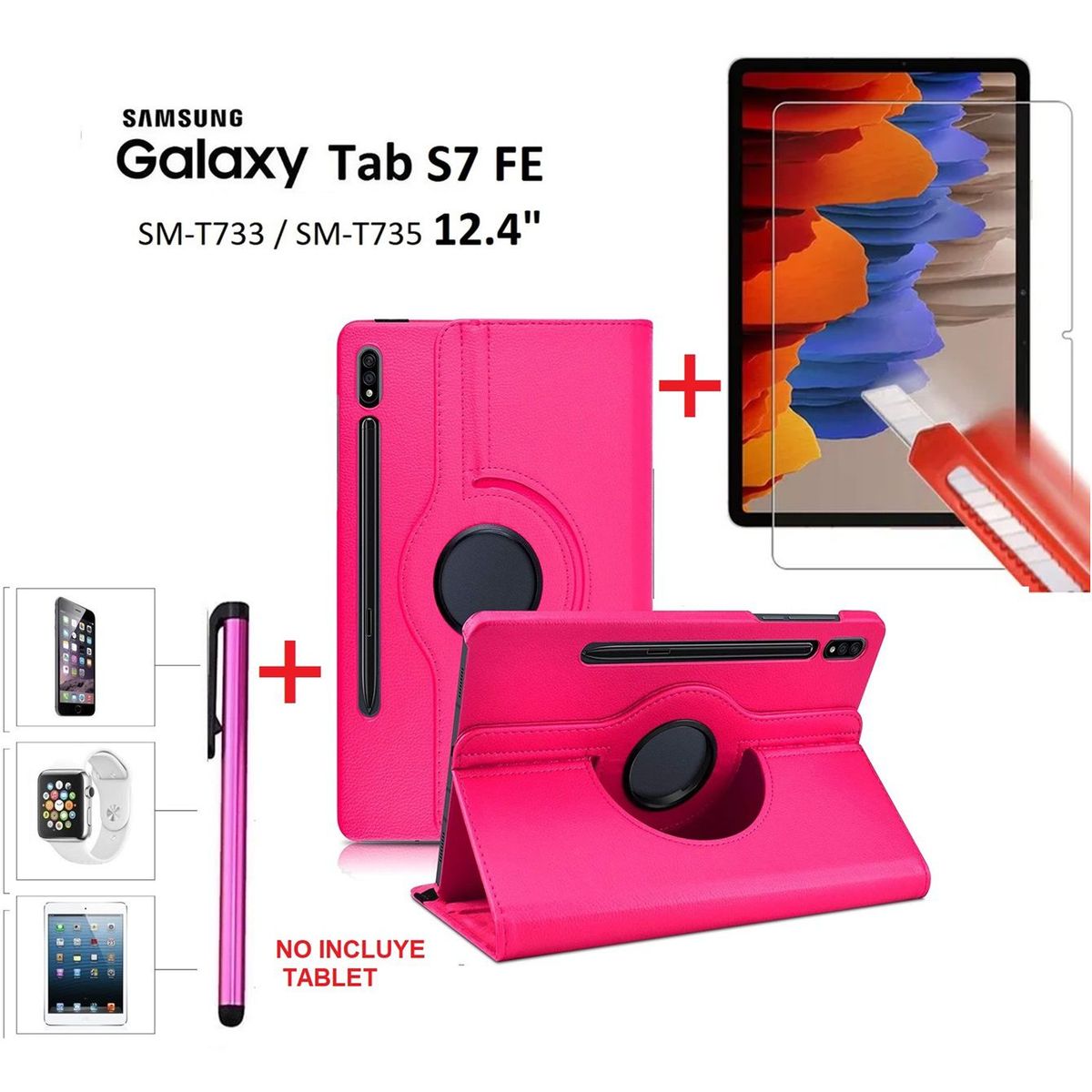 GENERICO - Funda  Mica  Lapiz para Samsung Tab S7 Fe 124 SM-T730 Protector