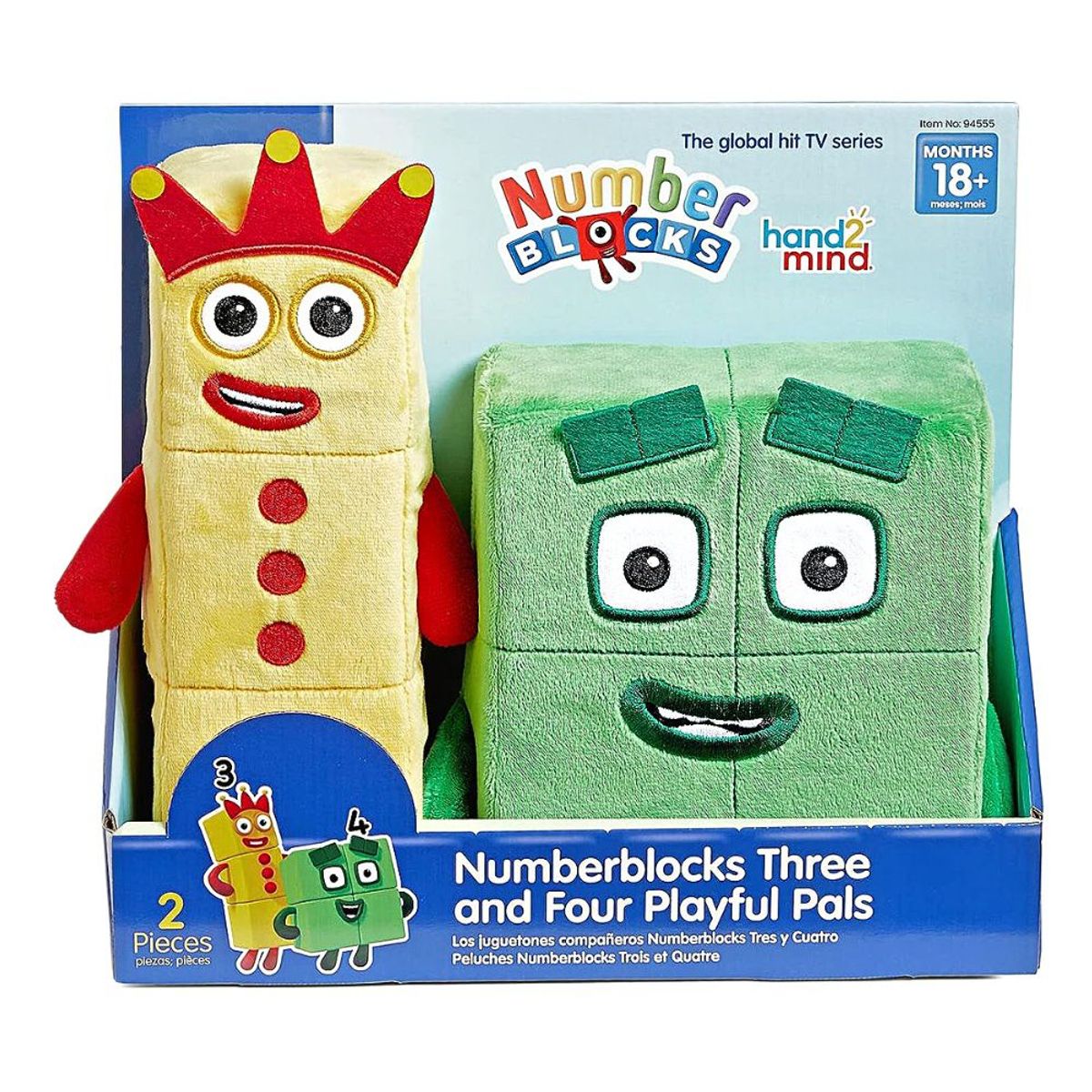 LEARNING - Numberblocks Pack de Peluches 3 y 4 Number Blocks