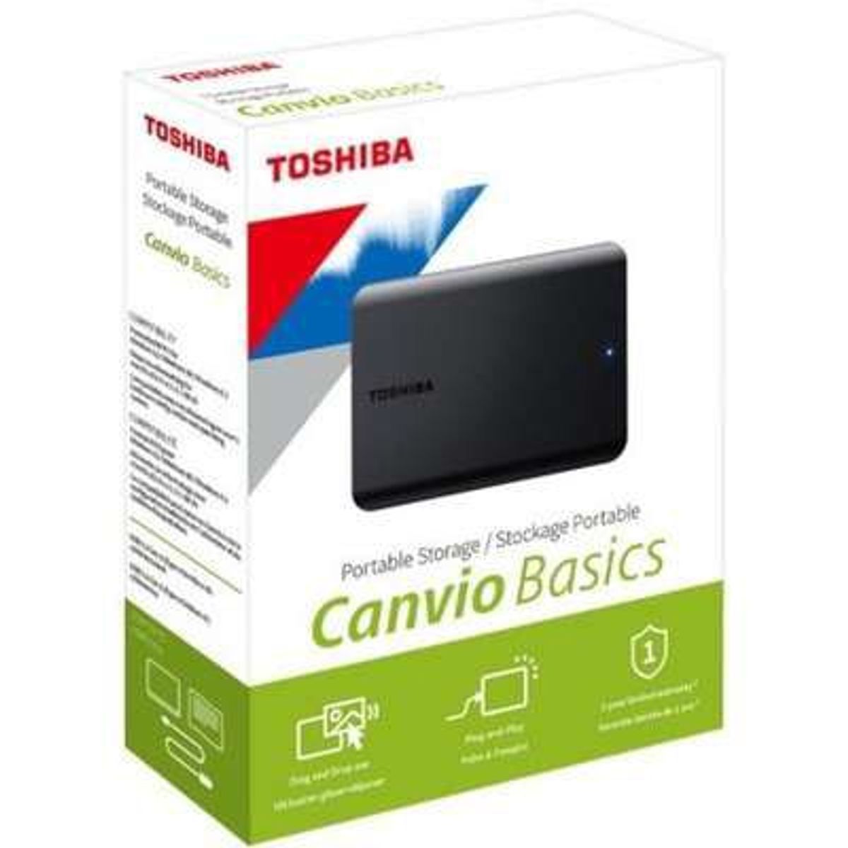 TOSHIBA - Disco Duro Portatil 1 TB Canvio Toshiba HDTB510XK3AA