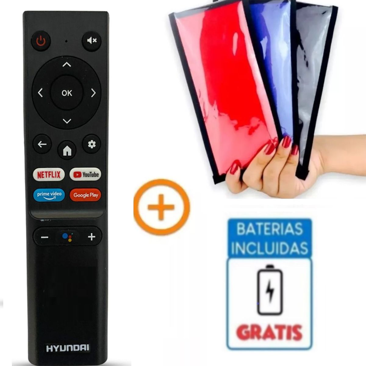UNIVERSAL - Control Remoto Hyundai Smart tv 2022 Nueva Version + Funda