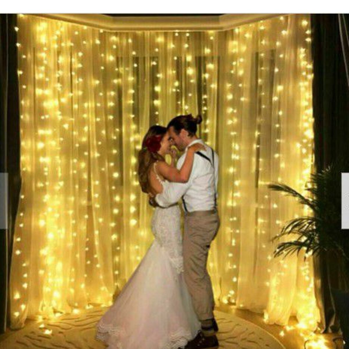 GENERICO - Cortina de Luces LED  Impermeable para Bodas Cumpleaños Eventos