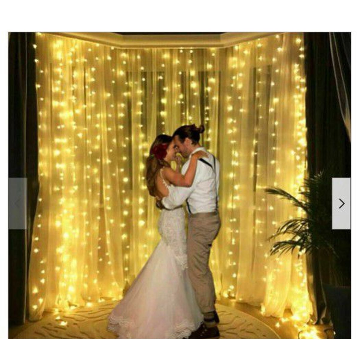 GENERICO - Cortina de Luces LED  Impermeable para Bodas Cumpleaños Eventos