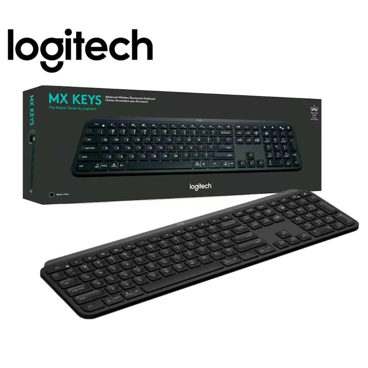 LOGITECH - TECLADO LOGITECH MX KEYS S ILLUMINATED WIRELESS  BT BLACK SP