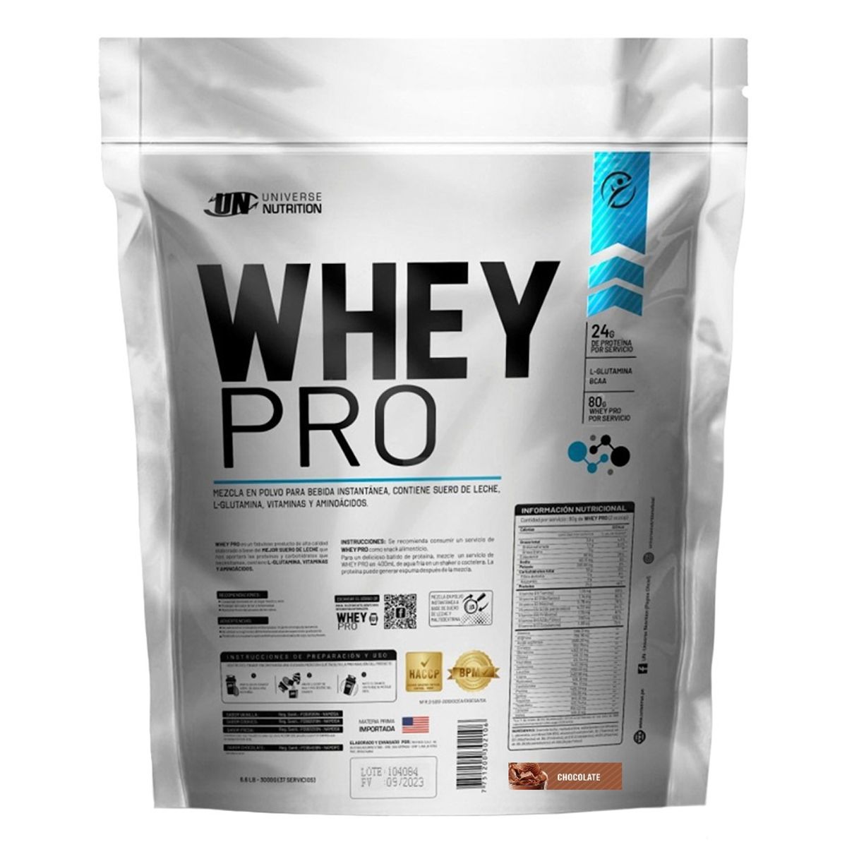 UNIVERSE NUTRITION - SUERO DE LECHE WHEY PRO 3KG PROTEÍNA UN CHOCOLATE