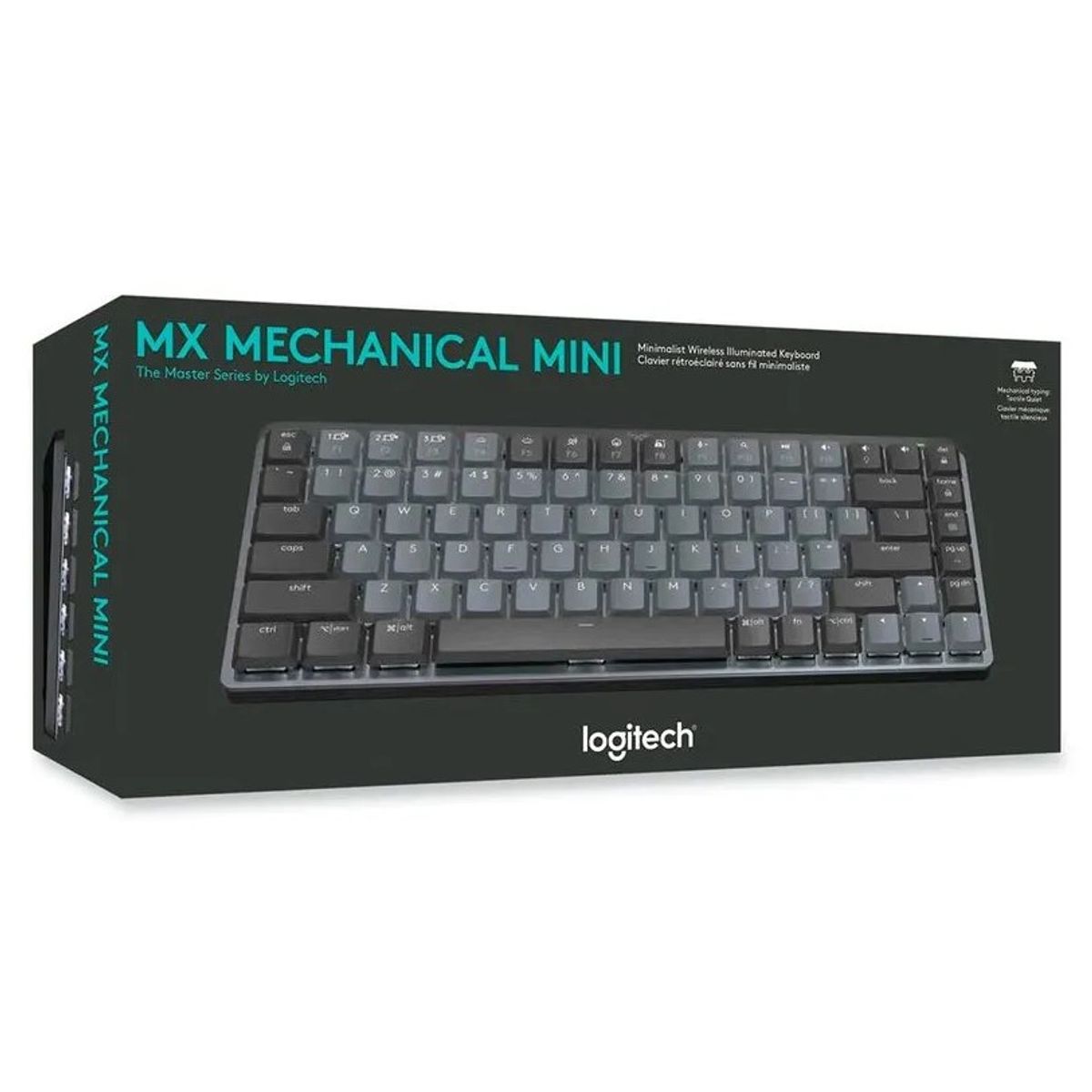 LOGITECH - TECLADO LOGITECH MX MECHANICAL MINI WIRELESSBT ILUMINATED BLACK SP