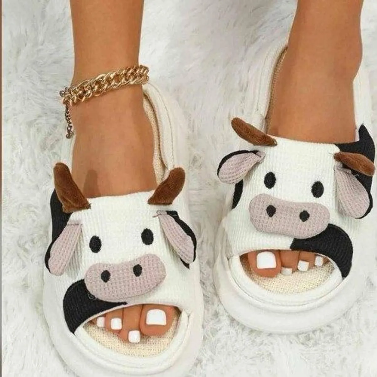 GENERICO - Sandalias kawaii vaca calidadA1_.