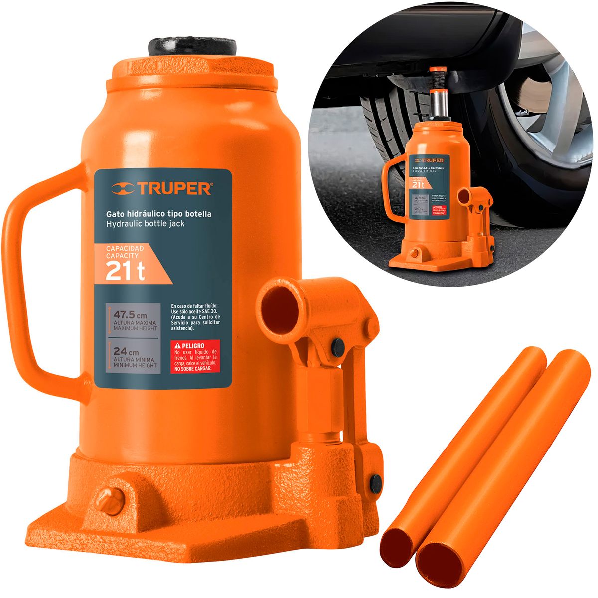 TRUPER - Gata Hidráulica Tipo Botella de 21Ton Truper