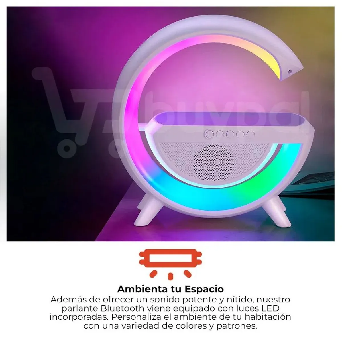 GENERICO - LÁMPARA LED INTELIGENTE CON CARGADOR BLUETOOTH 4 EN 1