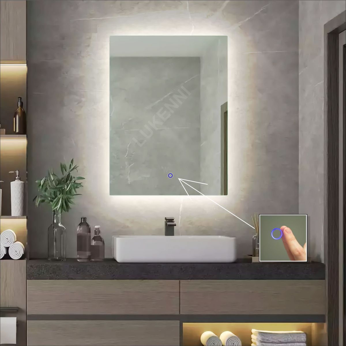 OEM - Espejo LED Tactil 50x70 cm CANSI