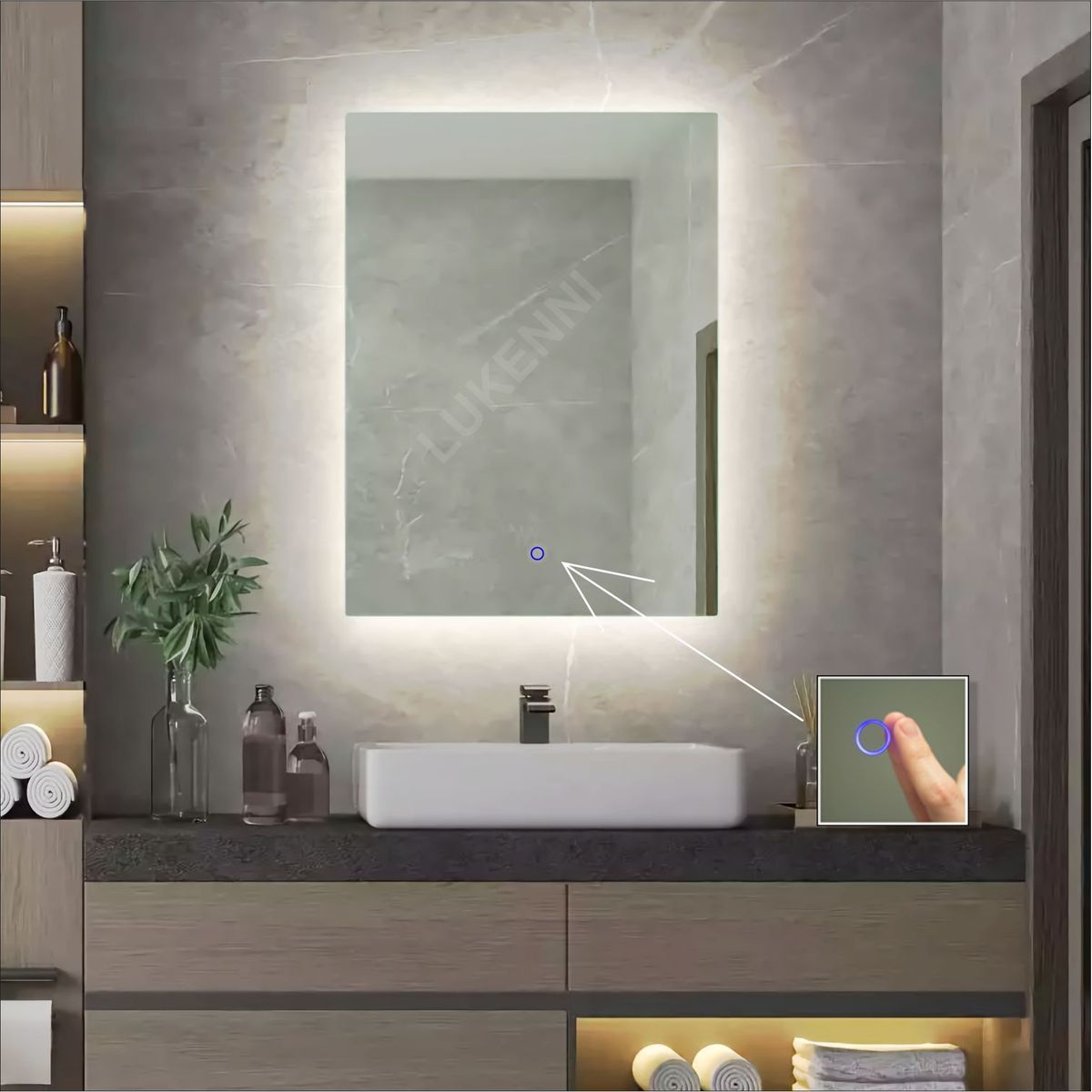 OEM - Espejo LED Tactil 50x70 cm CANSI