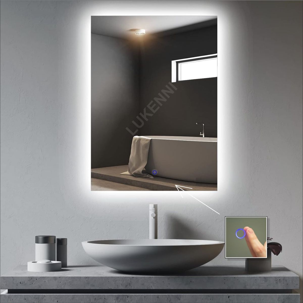 OEM - Espejo LED Tactil 50x70 cm CANSI