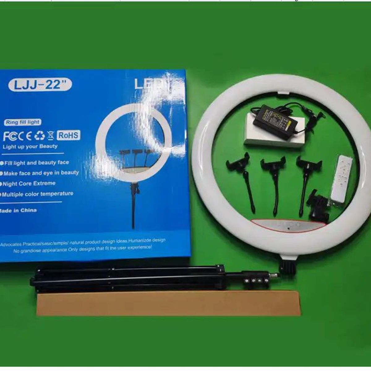 OEM - Aro Luz Led Touch 56 CM + Trípode + Control Remoto para 3 Celulares