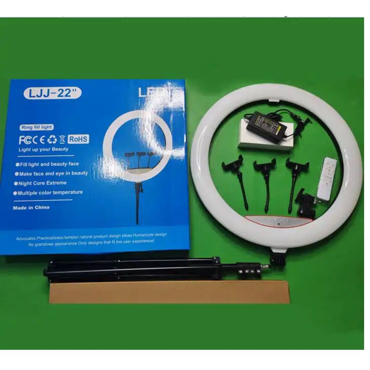 OEM - Aro Luz Led Touch 56 CM + Trípode + Control Remoto para 3 Celulares