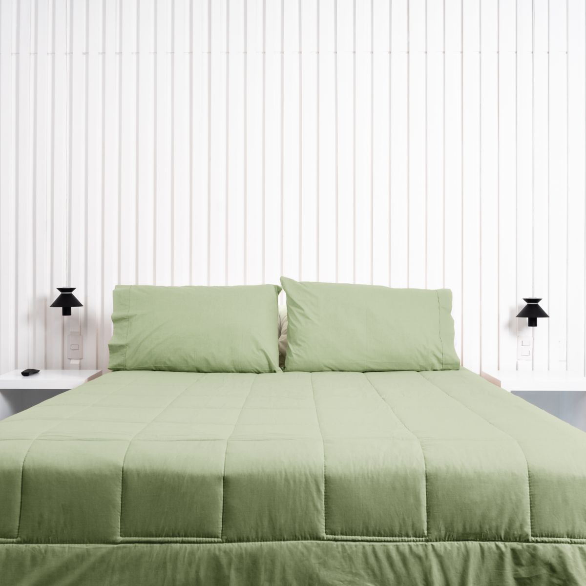 COBITEX HOME - Plumón Hipoalergénico + Funda Plumón 2 plazas Verde Cobitex 100% algodón