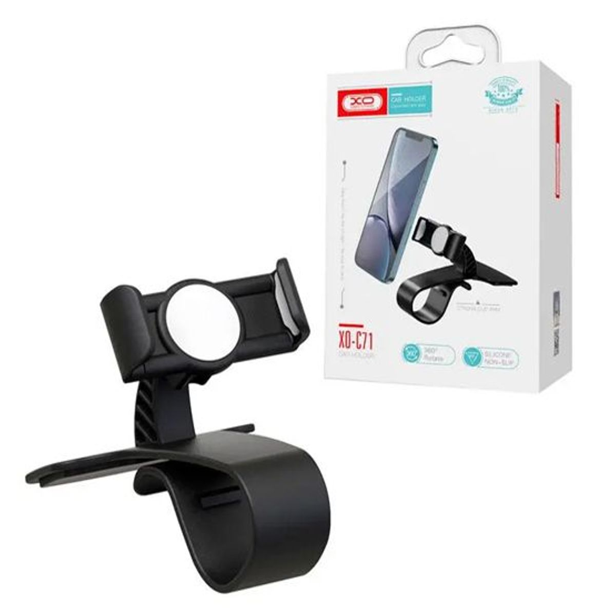 XO - Holder Para Auto Clamp 360 Grados XO-C71 Negro