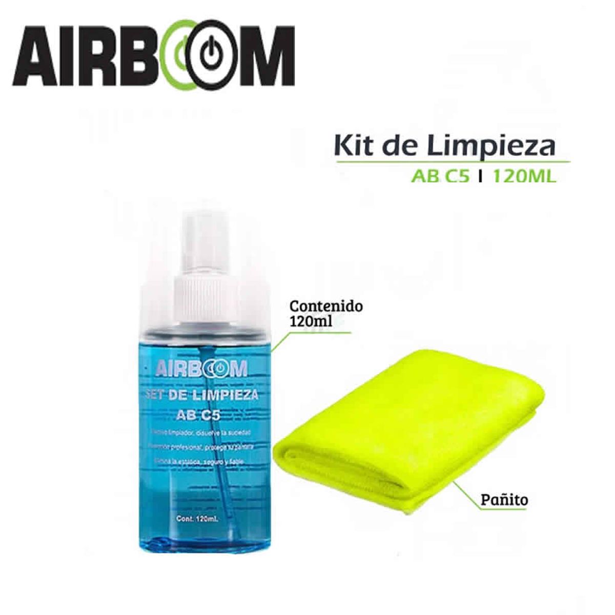 AIRBOOM - Kit Limpieza Airboom Ab C5 Multi Uso Para Laptop Monitores