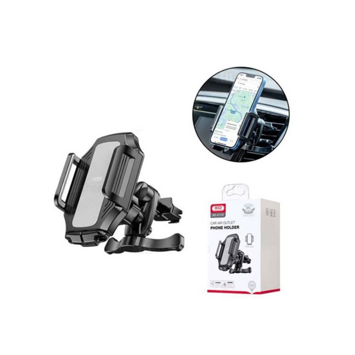 XO SIMPLE IS BEAUTY - Holder Soporte Para Auto Para Celular XO-C112 - Negro