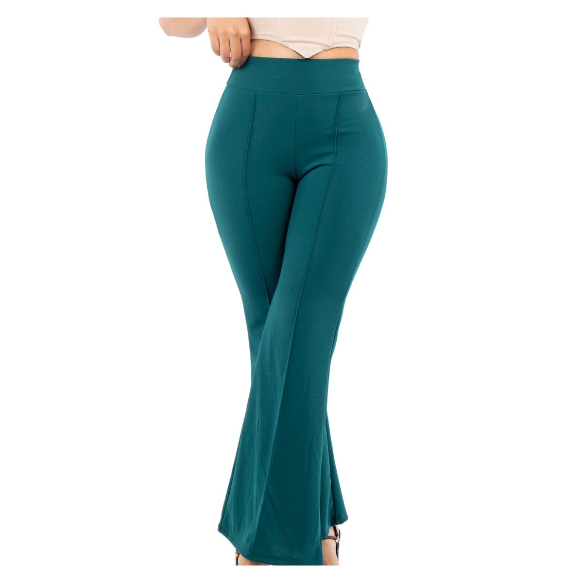 GENERICO - Pantalón Palazzo Scuba Marina Mujer