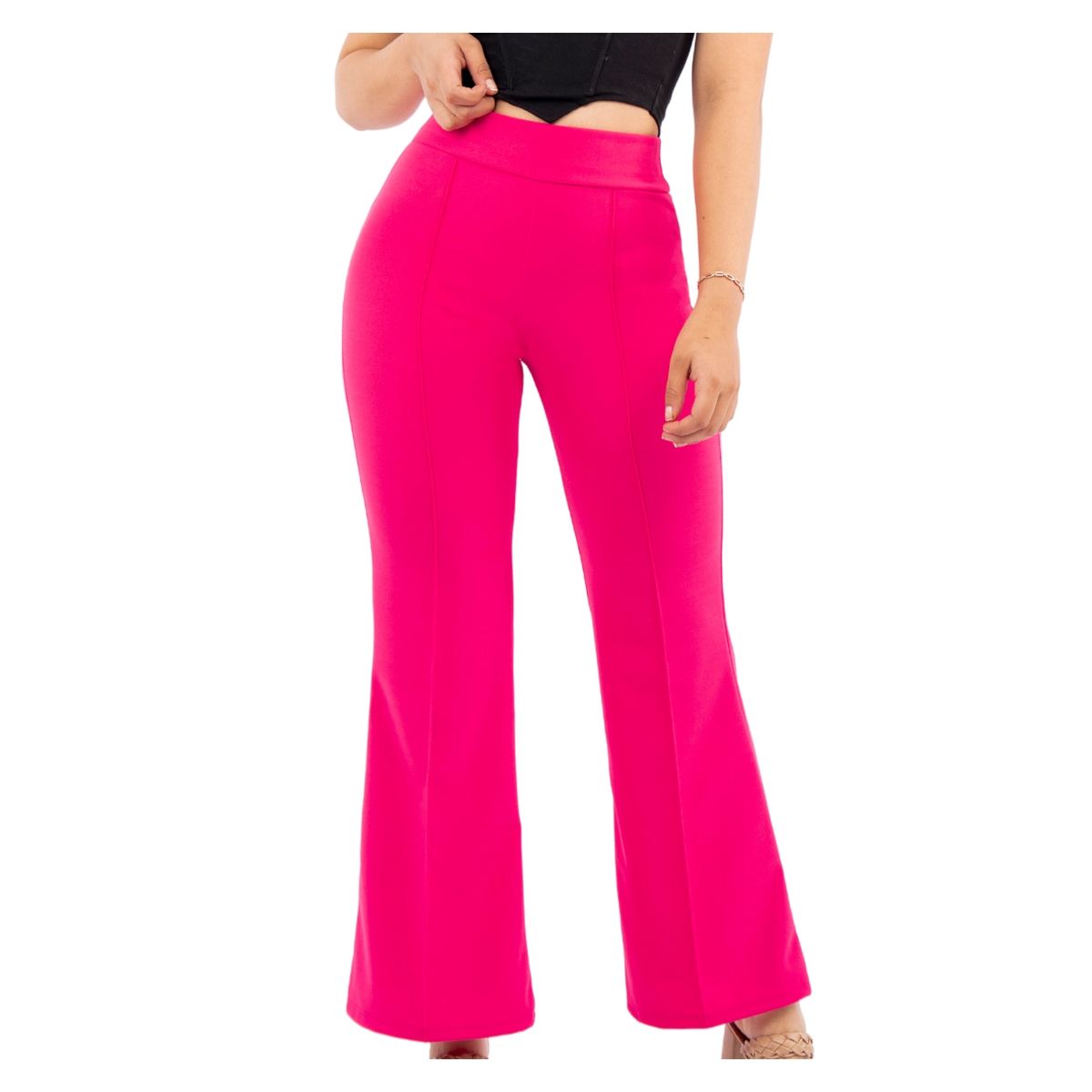 GENERICO - Pantalón Palazzo Scuba Marina Mujer